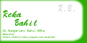 reka bahil business card