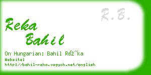 reka bahil business card